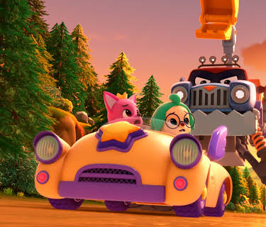 Pinkfong & Hogi Mini-Movie: The Tricky Three Cars (2023)