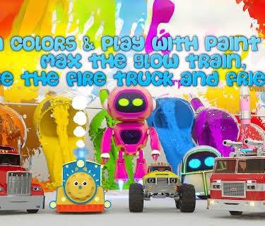 Learn Colors & Play with Paint with Max the Glow Train, Jake the Fire Truck and Friends