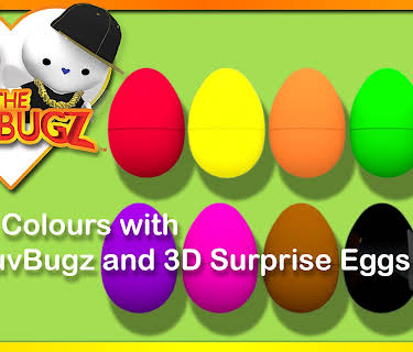 Learn Colours with The LuvBugz and 3D Surprise Eggs (2016)