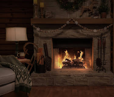 Rustic Cabin Fireplace (2024)