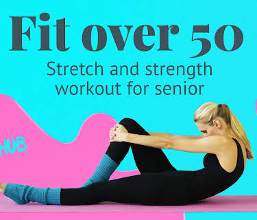 Fit over 50. Stretch and strength workout for senior.