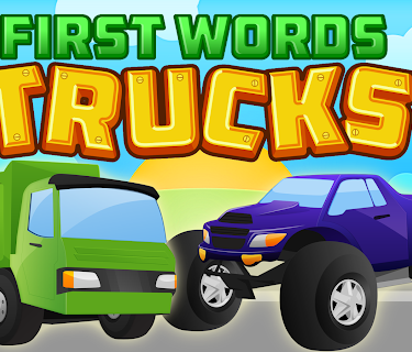 First Words Trucks - Learning Truck Names - First Words Video Book - Trucks and Vehicles Video For Kids
