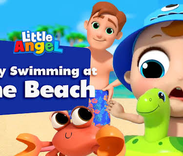 Baby Swimming at the Beach - Little Angel