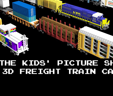 The Kids' Picture Show - 3D Freight Train Cars