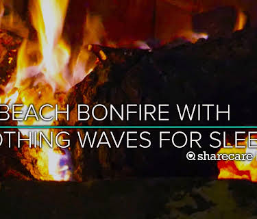 Relaxing Beach Campfire 8 hours