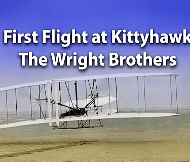 First Flight at Kittyhawk - The Wright Brothers