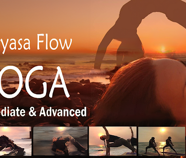 Vinyasa Flow Yoga, Grace, Power, Surf, and Sunset, Intermediate & Advanced