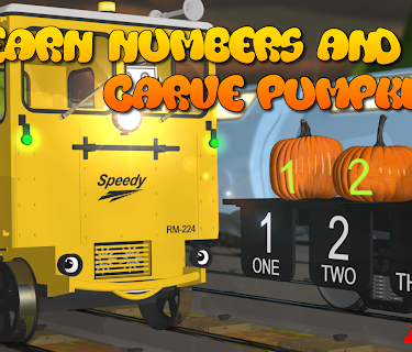 Learn Numbers and Carve Halloween Pumpkins with Shawn the Train and his Team!