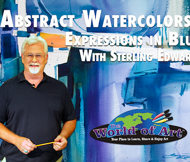 Abstract Watercolors: Expressions in Blue