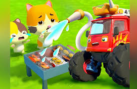 BabyBus - Monster Cars Go!: Monster Fire Truck