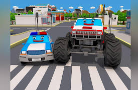 Cars Town: Cars Town: The Police Car and the Monster Truck