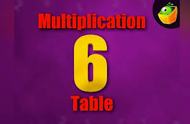 Multiplication Tables: Multiplication 6 Table