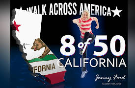 Walk Across America Program 50 Workouts / 50 States with Jenny Ford: 8 of 50 California | Walk Across America | Jenny Ford