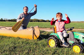 Hudson's Playground: Canoes and Hay Forts With Hudson!