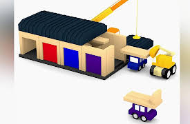 4 Cars: Colored cars build the garage