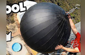 How Ridiculous: WRECKING BALL Vs. SWIMMING POOL from 45m!