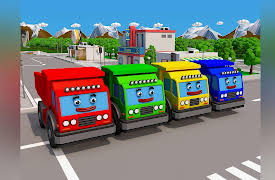 Cars Town - Learn Colors, Numbers and More: Learn colors in English together with colored Trucks