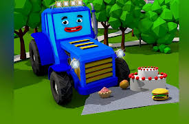 3D Cars Stories: Blue Tractor and picnic