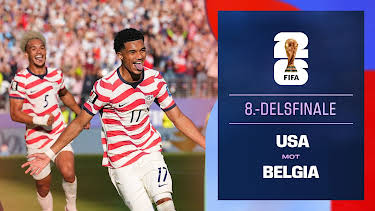 02:00: FIFA Fotball-VM 2026: 8-delsfinale, USA–Belgia | NRK 1 | 7/7 2026