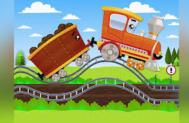 Kids Fun - Adventures with Train: The Train delivers the cargo in spite of the flood