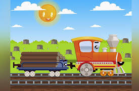 Kids Fun - Adventures with Train: Learning mathematical addition action building a house with the Train