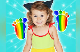 Learn Colors with Milana: Learn colors - painting fingers with Milana