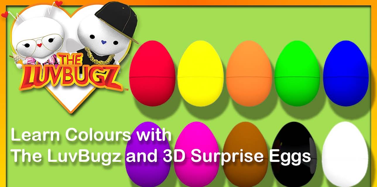 Learn Colours with The LuvBugz and 3D Surprise Eggs (2016)