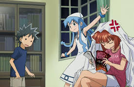 Squid Girl: Isn't that a Teru Teru bosquid? / What squidsn't there to like? / One! Two! Three squids, you're out!