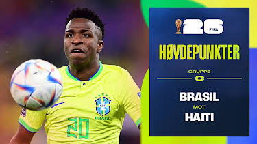 08:40: Fotball-VM 2026 Høydepunkter: Brasil–Haiti | NRK 1 | 6/20 2026