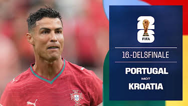 01:00: FIFA Fotball-VM 2026: 16-delsfinale, Portugal–Kroatia | NRK 1 | 7/3 2026