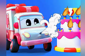 Super Truck - Carl the Transformer: Birthday cake / Accident scene / Turbine on train / School pirate day