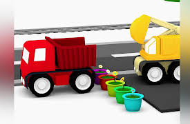 4 Cars: Colored cars: flower garden