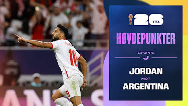 09:50: Fotball-VM 2026 Høydepunkter: Jordan–Argentina | NRK 1 | 6/28 2026