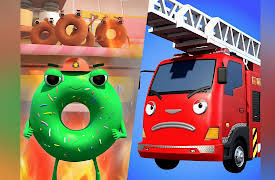 Tayo Rescue Team Cartoon for Kids: Fire Truck Fank! The Donut Shop is on Fire!
