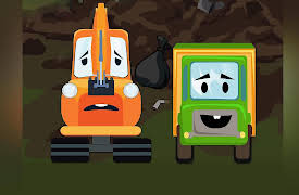Funny Cars and City Adventures: The Garbage Truck and the Excavator