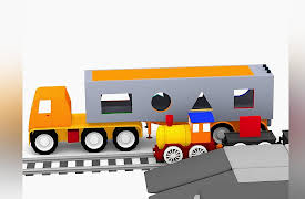 4 Cars: Colored cars and the shapes