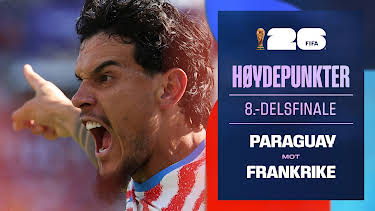 09:10: Fotball-VM 2026 Høydepunkter: 8-delsfinale, Paraguay–Frankrike | NRK 1 | 7/5 2026
