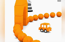 4 Cars: Colored cars and the magic arch: Orange