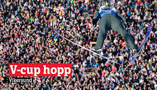 V-cup hopp: Skiflyging menn