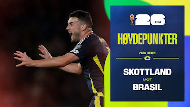 09:20: Fotball-VM 2026 Høydepunkter: Skottland–Brasil | NRK 1 | 6/25 2026