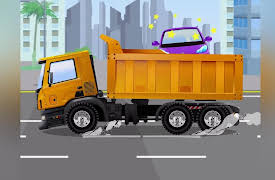 Funny Cars: The Truck and Purple Car