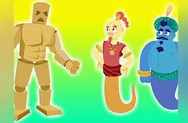 Aladdin & the genies': The Sand Golem / The scared Skeleton