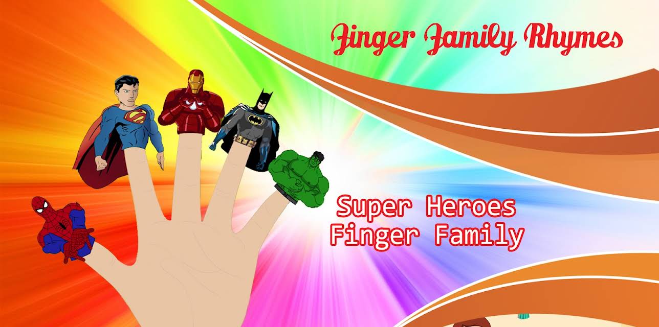 Finger Family Rhymes - Super Heroes Finger Family