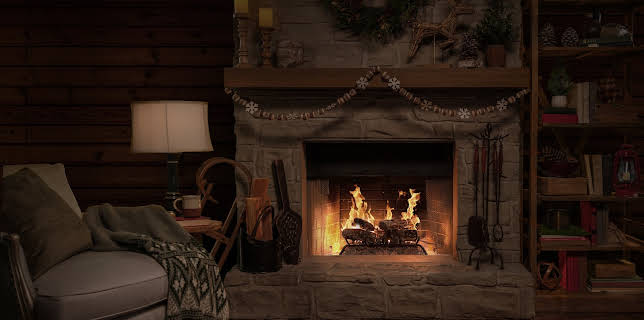 Rustic Cabin Fireplace (2024)