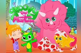 Groovy The Martian: Visit to the jurassic | Dinosaur egg | Find the easter eggs | What's inside the surprise egg?