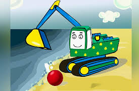 Incredible Adventures of Funny Cars: Blue Excavator