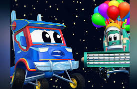 Super Truck - Carl the Transformer: 3-2-1 astronaut balloon / Treasure hunt with pirates / Sticking together / Ball pit