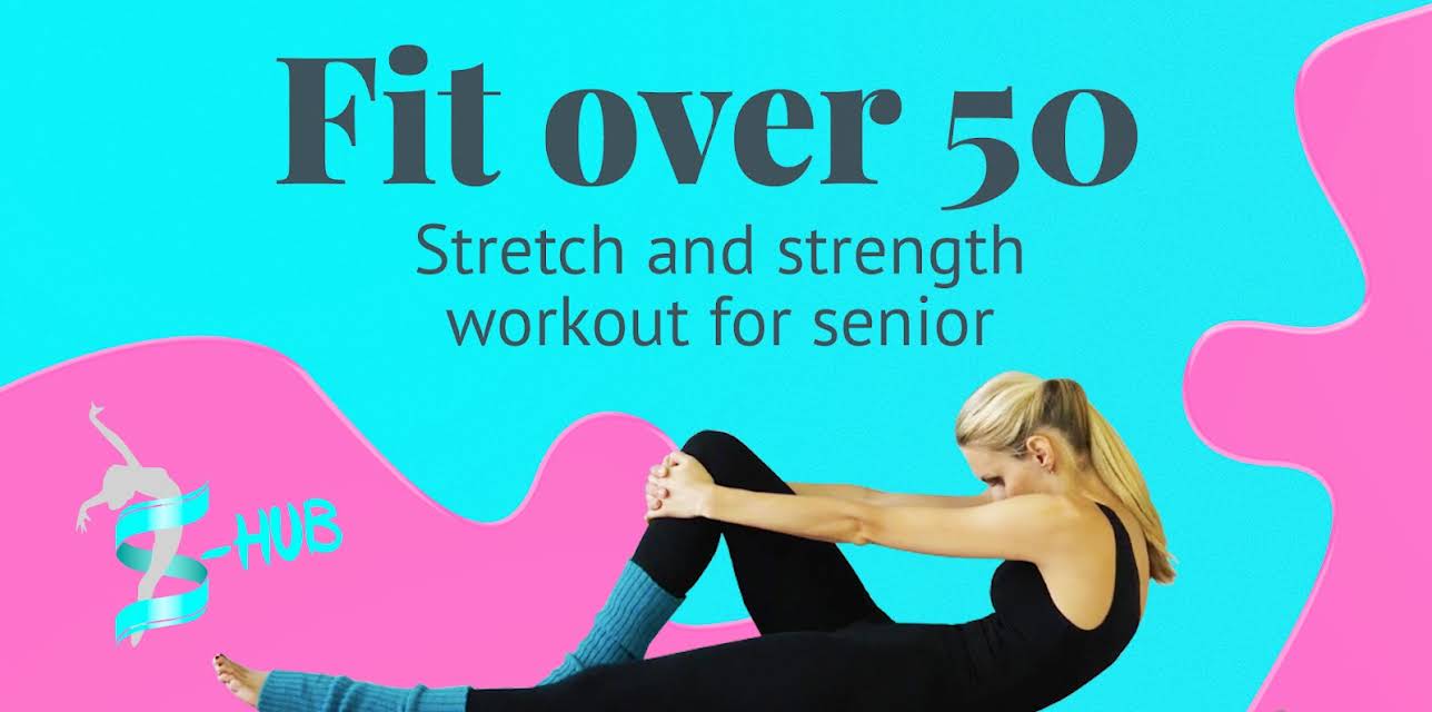 Fit over 50. Stretch and strength workout for senior.