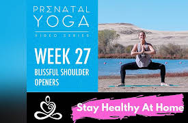 Prenatal Yoga Videos: Week 27- Prenatal Yoga Series - Blissful Shoulder Openers
