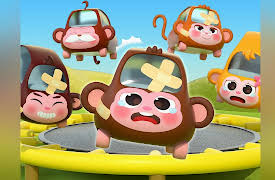 Pinkfong! Baby Shark Toy Cars: Five Little Monkeys Jumping On The Bed